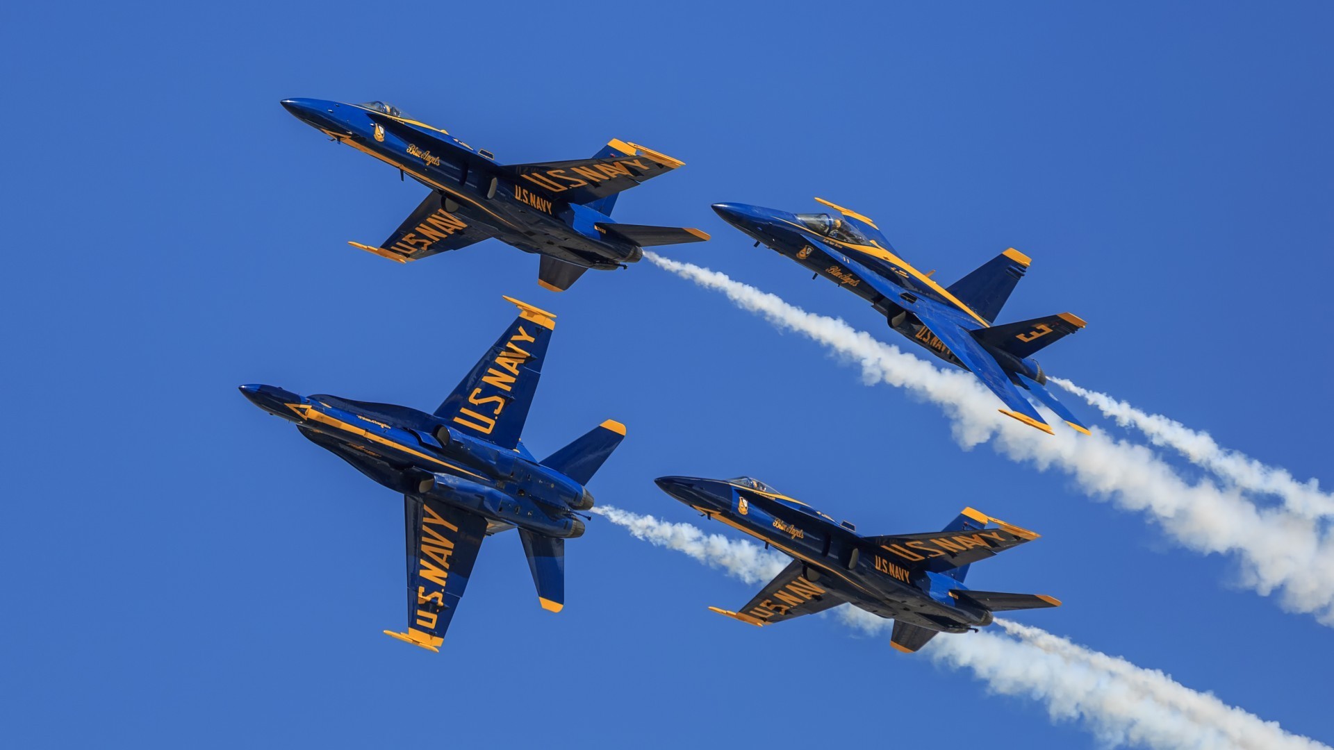 1920x1080, Fighters F 18 Blue Angels 
 Data Id 157221 - Blue Angels Background - HD Wallpaper 
