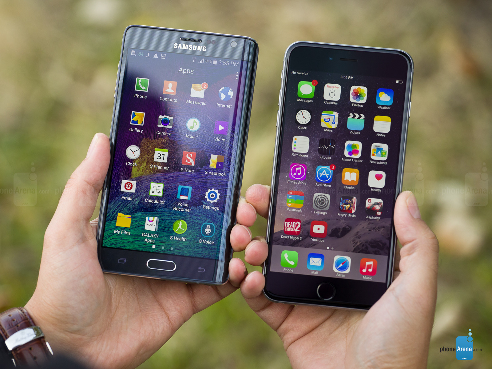 Samsung Galaxy Note Edge Vs Apple Iphone 6 Plus Call - Samsung Galaxy S8 Vs Iphone 7 Plus - HD Wallpaper 