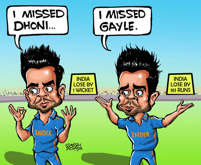 Funny Cricket Virat Kohli Cartoon Picture - India Lost The Match Funny -  853x700 Wallpaper 