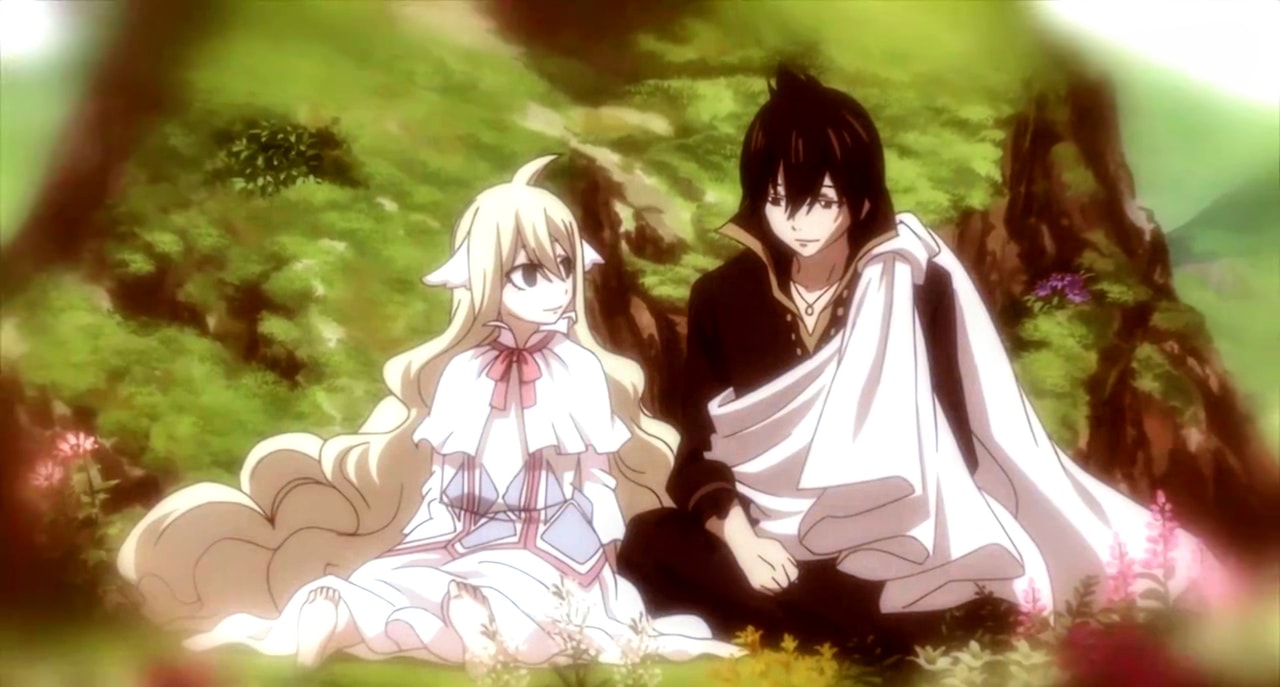 Anime Girl Fairy Tail And Anime Boy Zeref And Mavis Gif