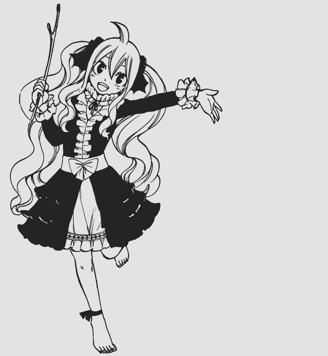 B&w, Fairy Tail And Girl - Fairy Tail Mavis Drawing - HD Wallpaper 