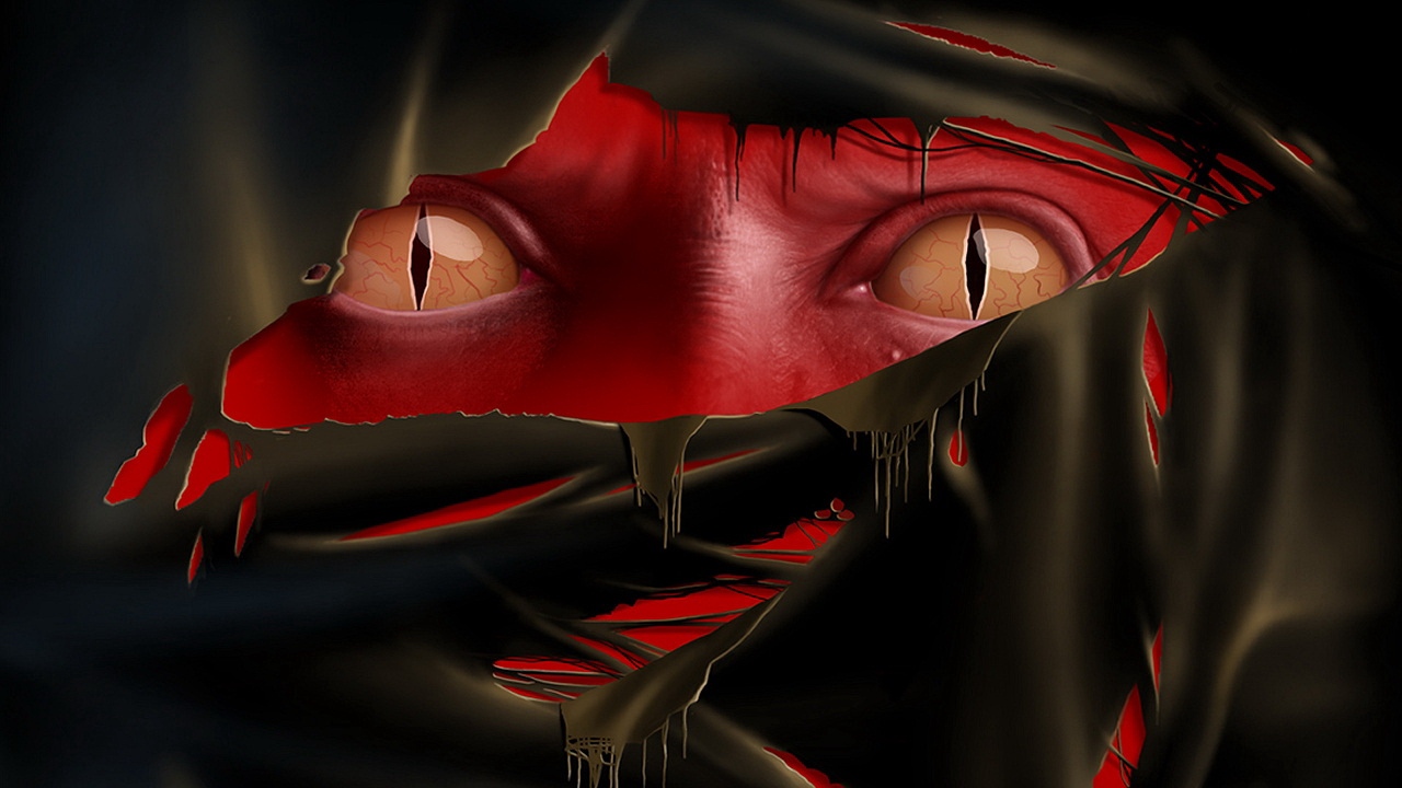 Wallpaper Being, Red, Eyes Korkunç Duvar Kağıtları Indir 1280x720