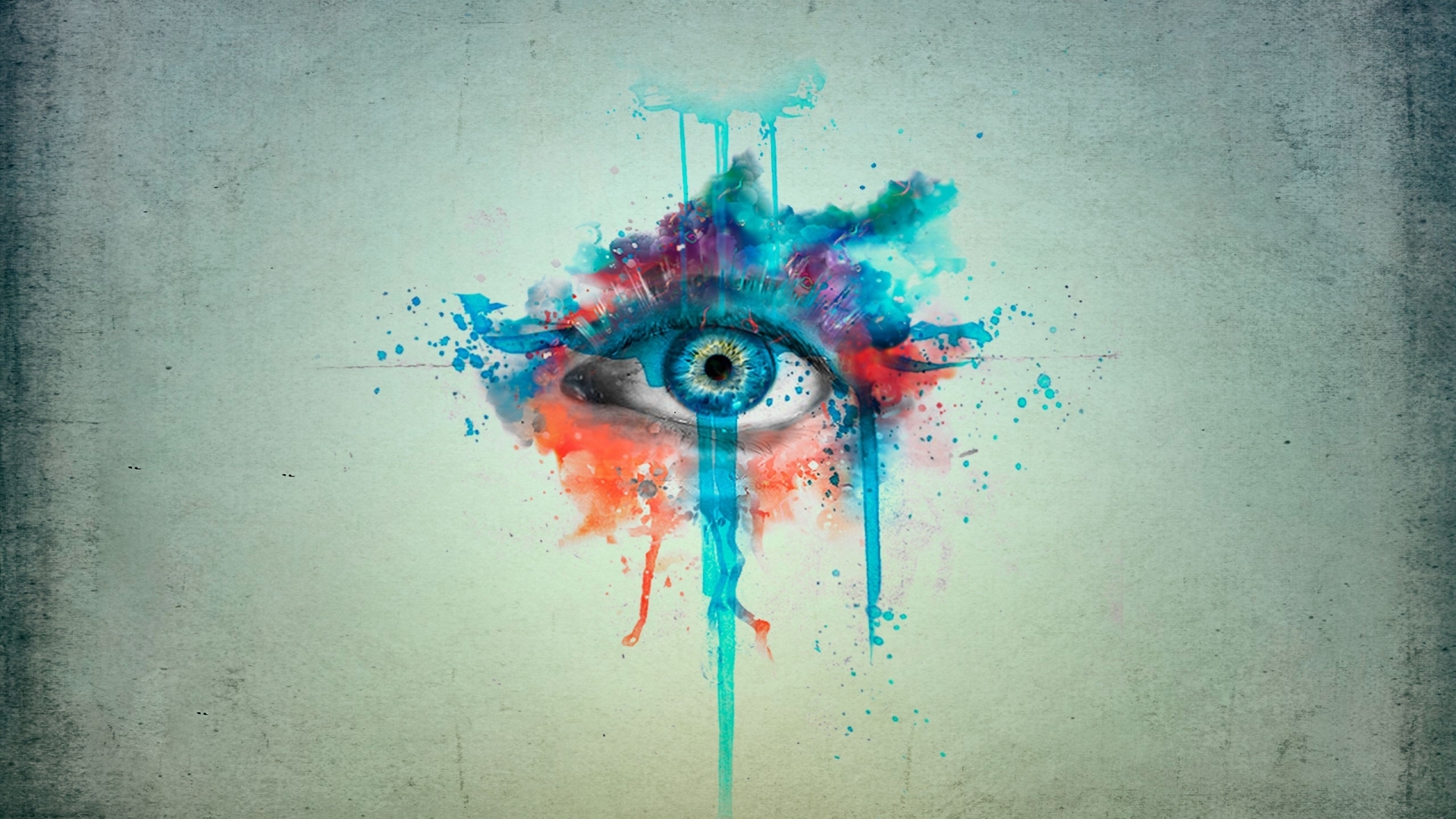 Paint Splatter Eyes - HD Wallpaper 