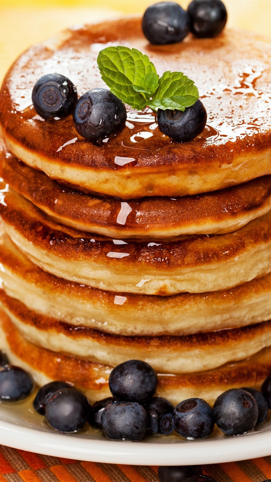 Iphone Wallpaper Pancakes, Blueberries, Dessert, Food - Pancake Wallpaper Iphone - HD Wallpaper 
