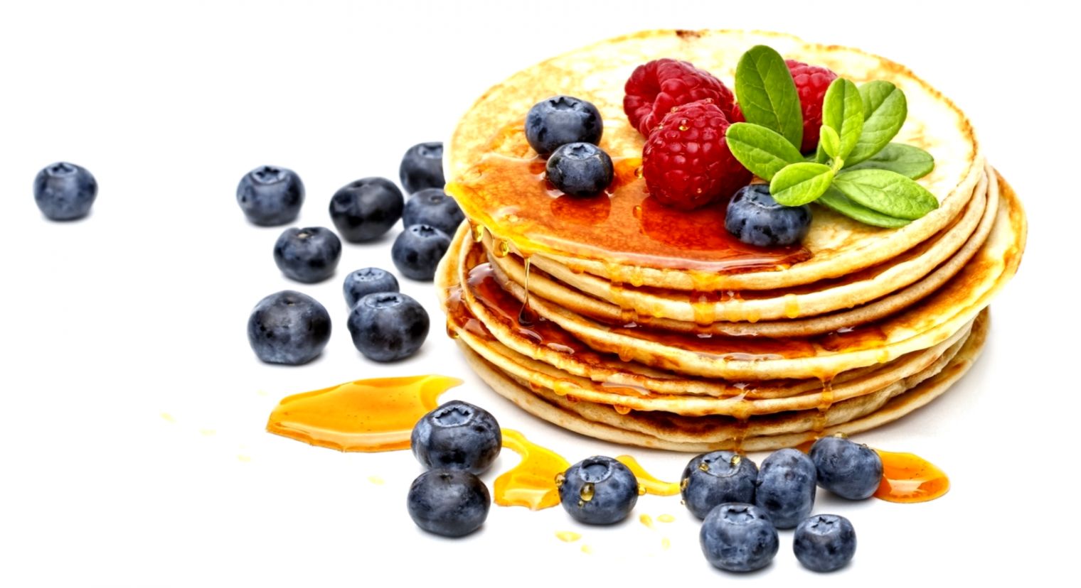 Download Wallpaper Pancakes Berry Bilberry Honey - Нарисованные Оладьи - HD Wallpaper 