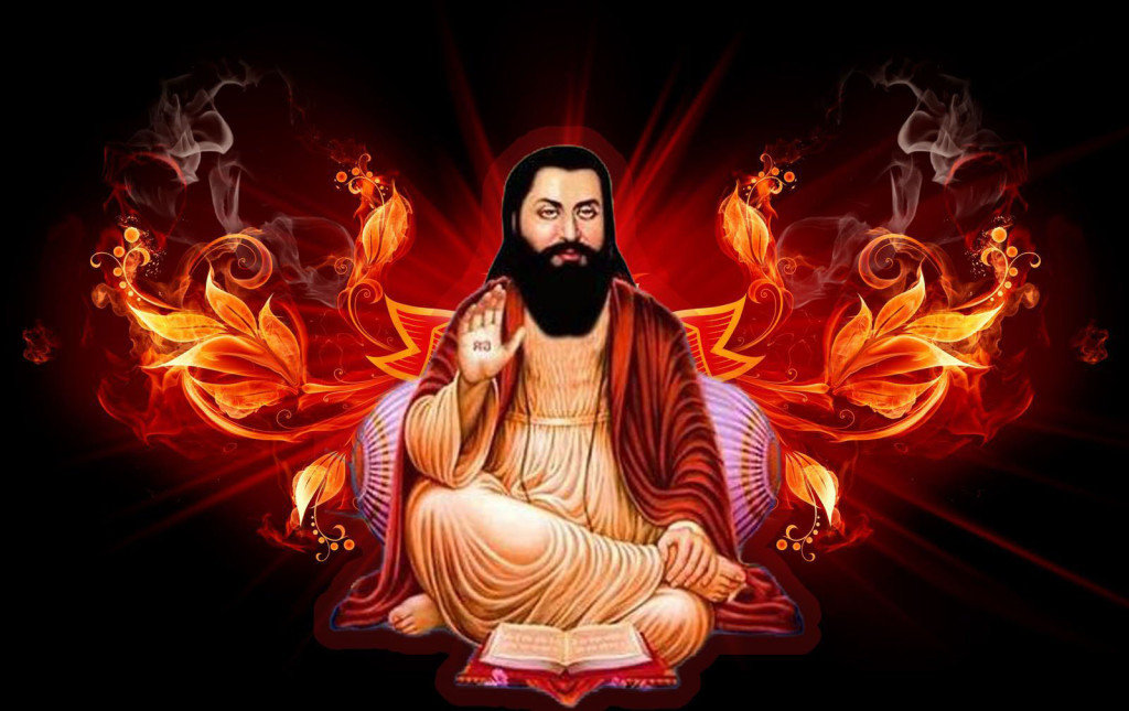 Sant Guru Ravidass Ji Image With 3d Background - Shri Guru Ravidas Ji - HD Wallpaper 
