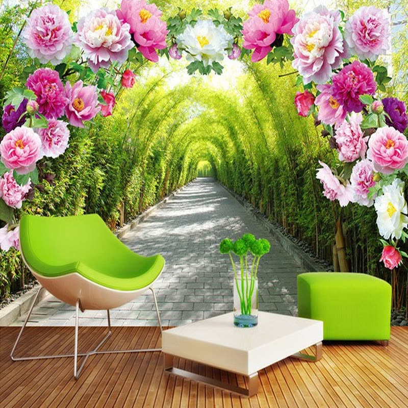 Paisagem Flores Papel De Parede - HD Wallpaper 