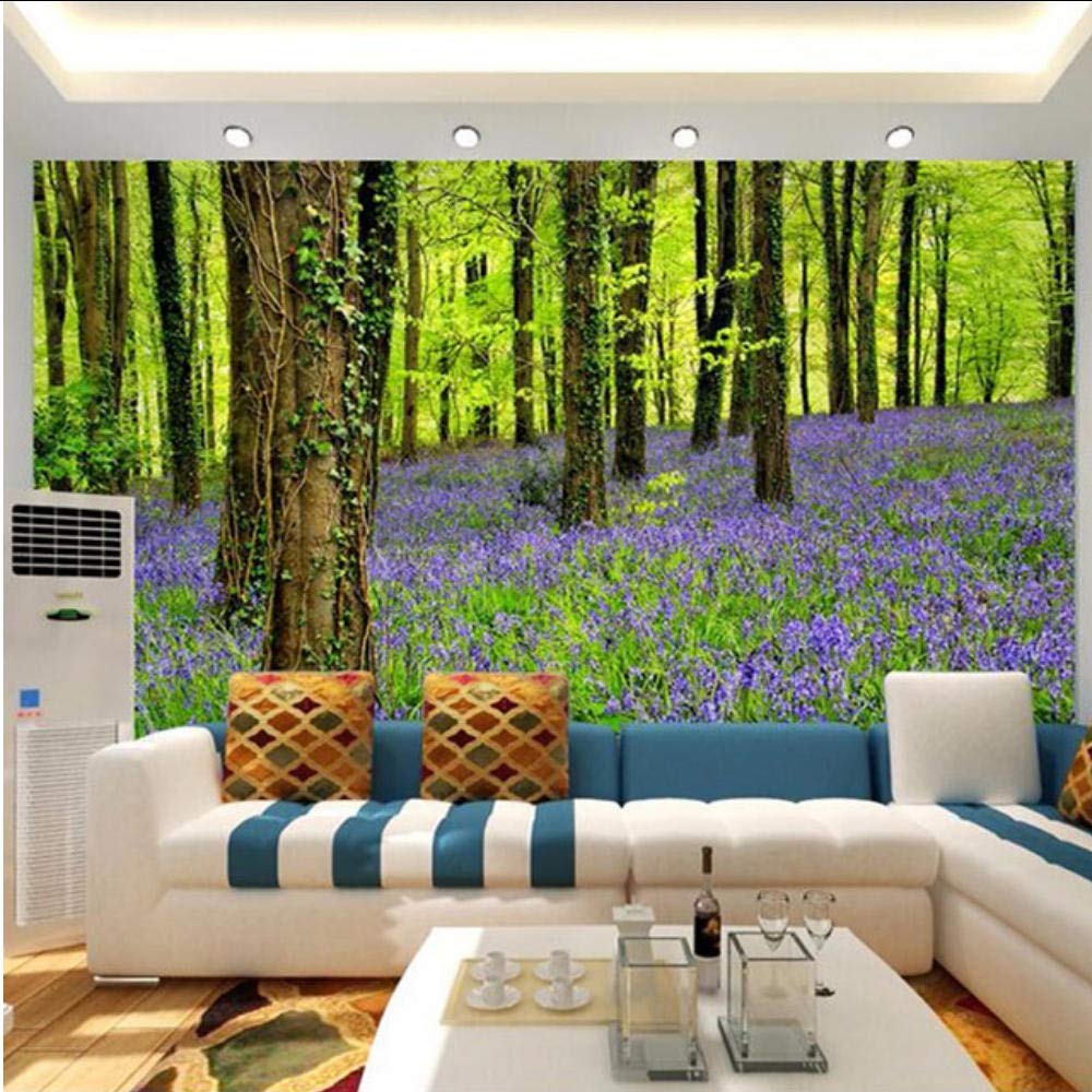 Forest Purple Flowers Wallpaper Mural 1000x1000 Wallpaper teahub.io