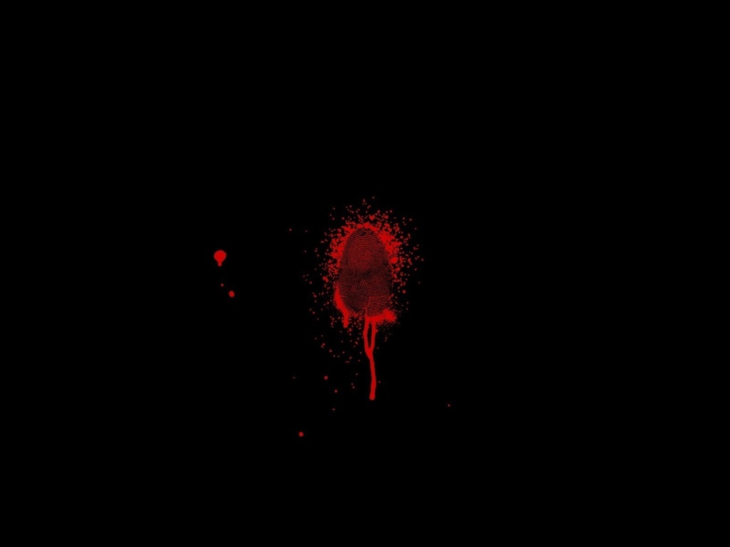 The Bloody Footprint On The Screen, Minimalism, Black - Black Background With Blood - HD Wallpaper 