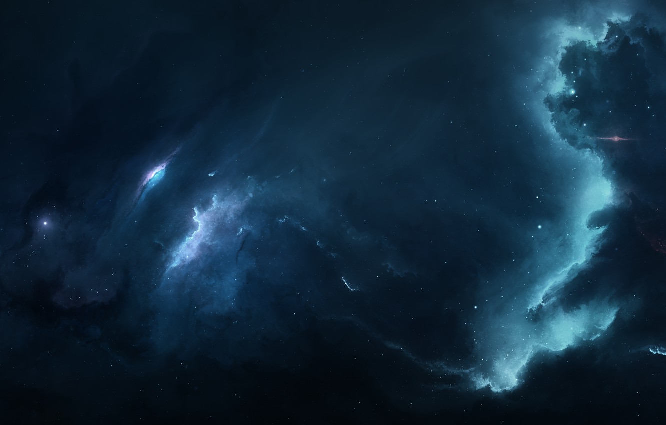 Photo Wallpaper Stars, Space, Nebula, Fantasy, Art, - Fields Of Utopia - HD Wallpaper 