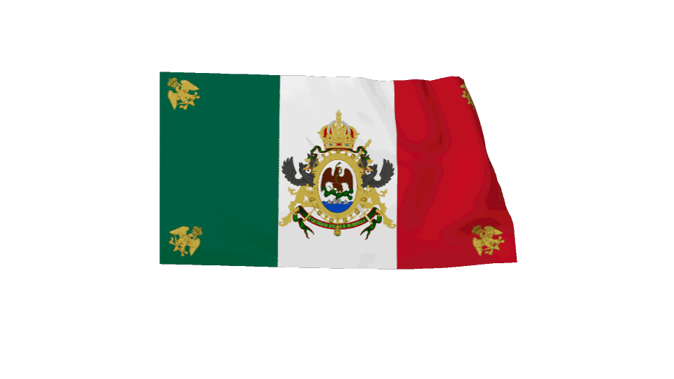 File Gif De La Bandera De Mexico 1864 1867 Gif - Emblem - HD Wallpaper 
