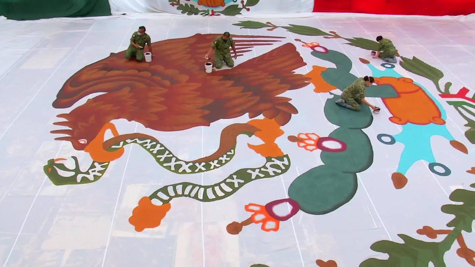 Militares Diseñan Las Banderas Monumentales De México - Patchwork - HD Wallpaper 