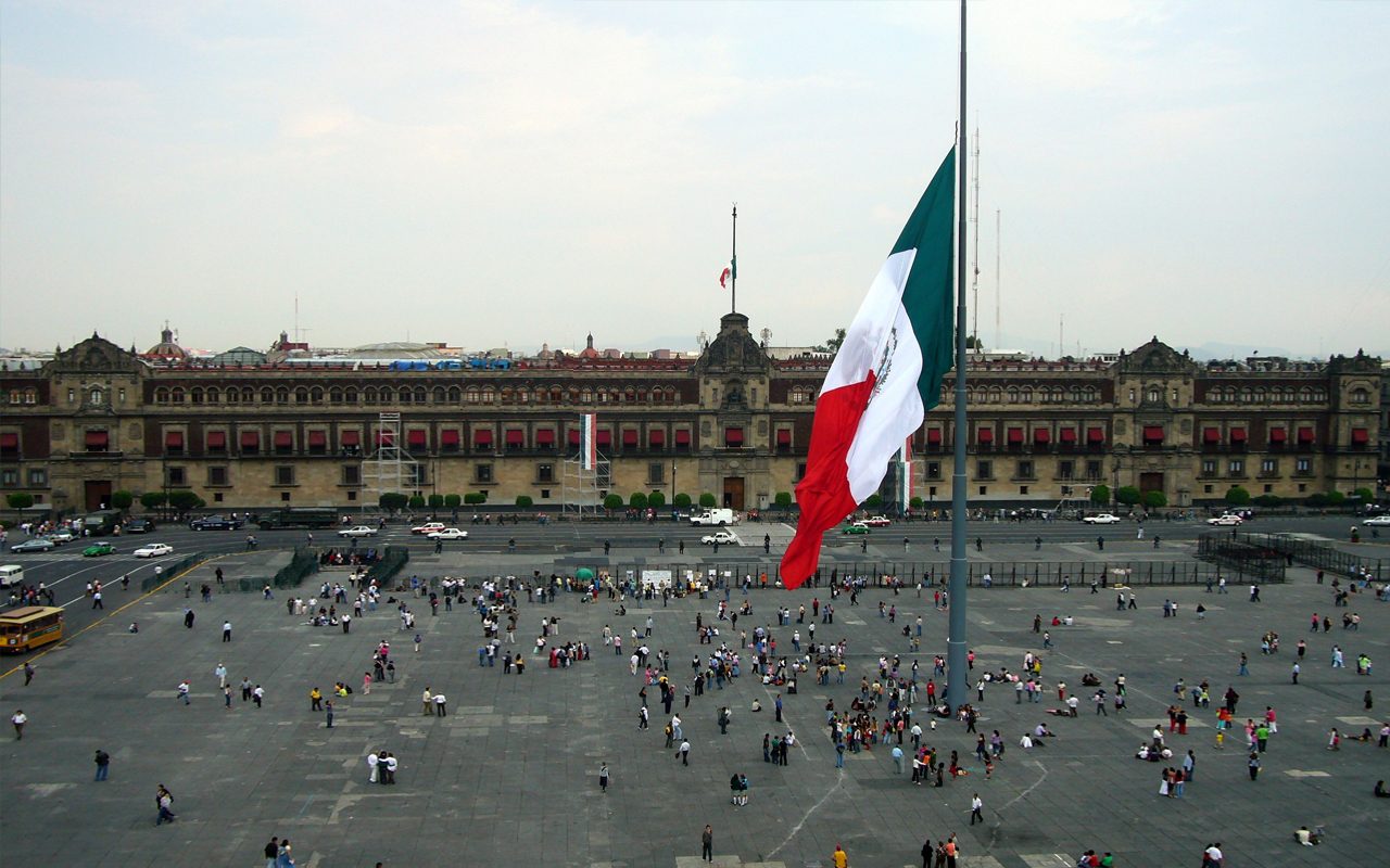 The Zocalo, Plaza De La Consitucion, Bandera De Mexico, - Mexico City - HD Wallpaper 