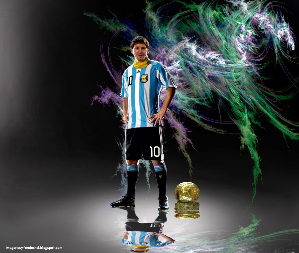 Messi Lionel Argentina Barcelona Balon Oro Deporte - Argentina Wallpaper Messi - HD Wallpaper 