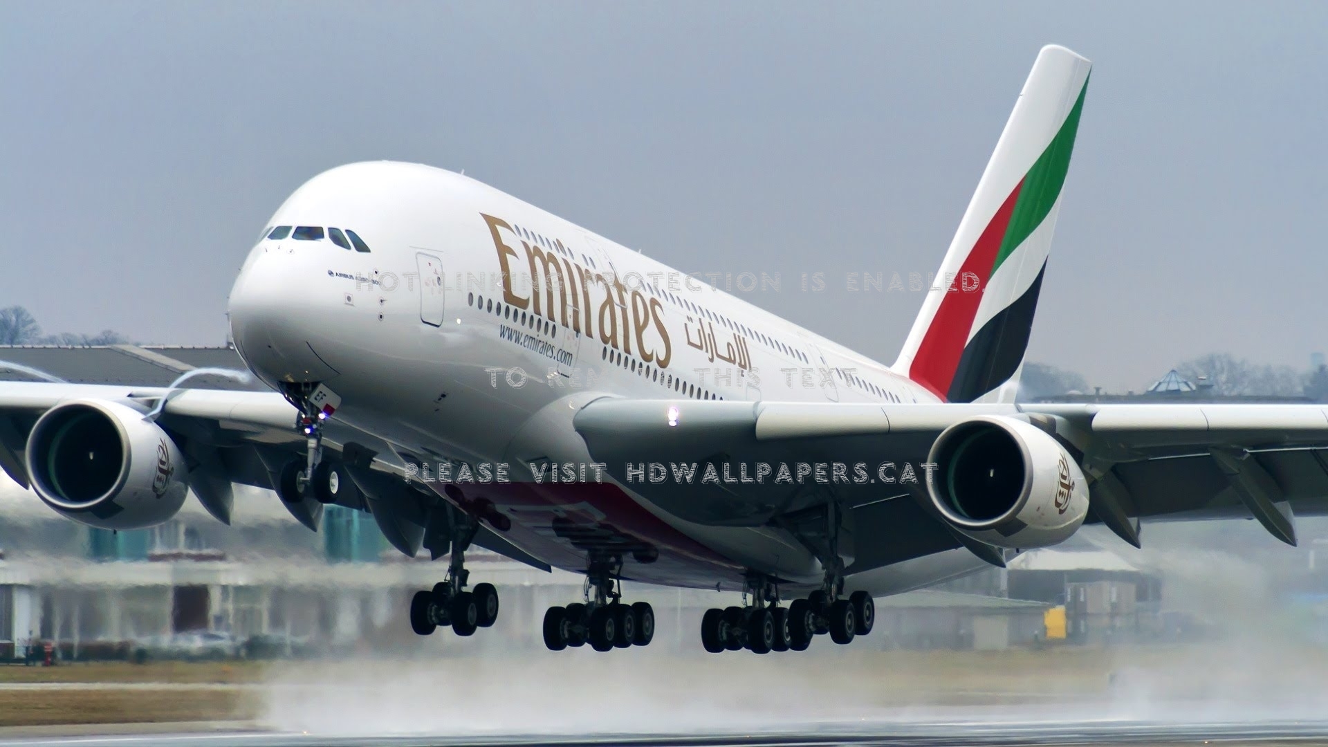 airbus a380 landing wallpaper