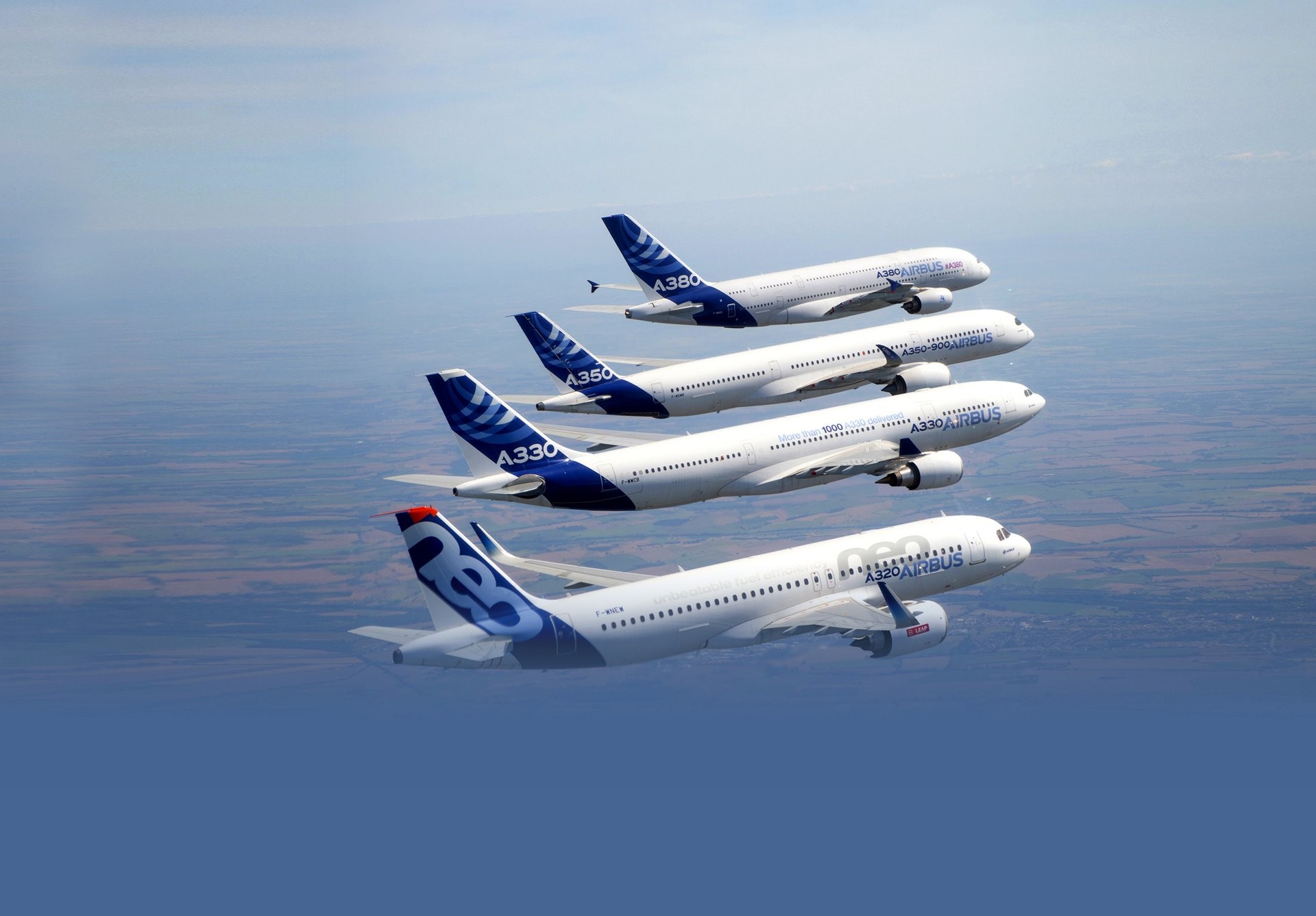Data Src Widescreen A380 Landing Wallpaper Download - Airbus Fleet - HD Wallpaper 