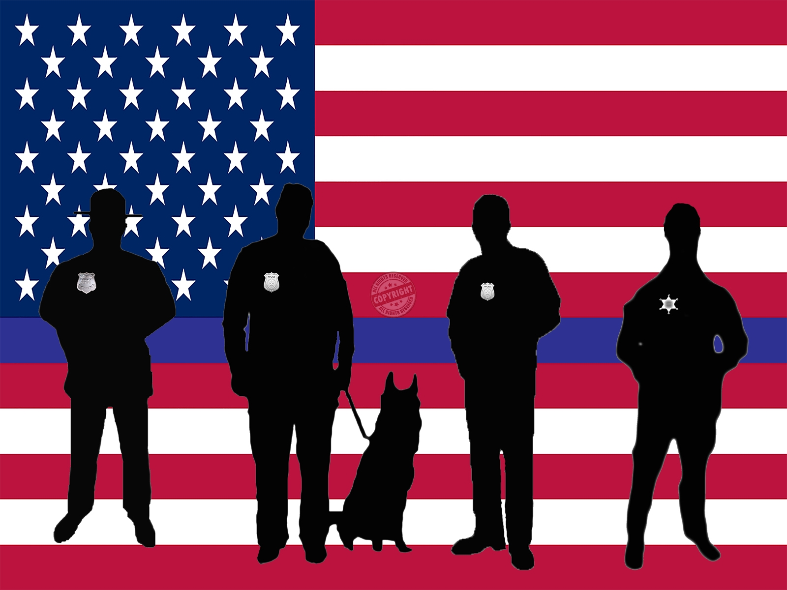 Want One Of Our Free Thin Blue Line Wallpapers Like - Bandera De America Del Norte - HD Wallpaper 