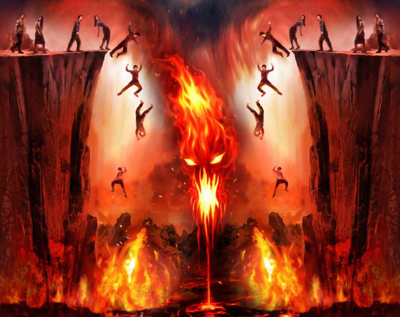 Heaven And Hell Fire - 806x640 Wallpaper - teahub.io