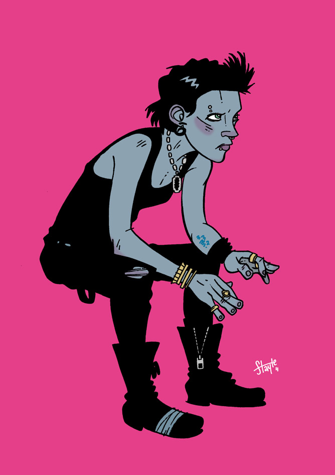 002 The Girl With The Dragon Tattoo Wallpaper - Cartoon - HD Wallpaper 