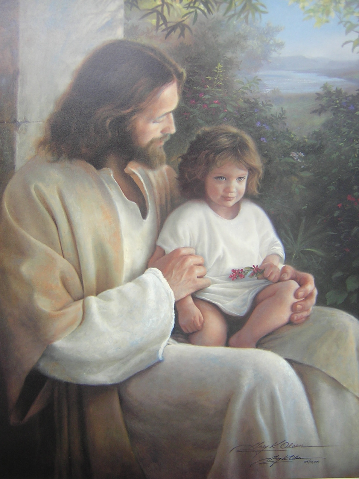 Jesus With A Child - HD Wallpaper 
