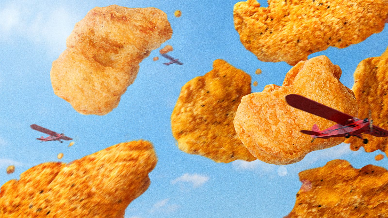 Chicken Nuggets In The Sky - HD Wallpaper 