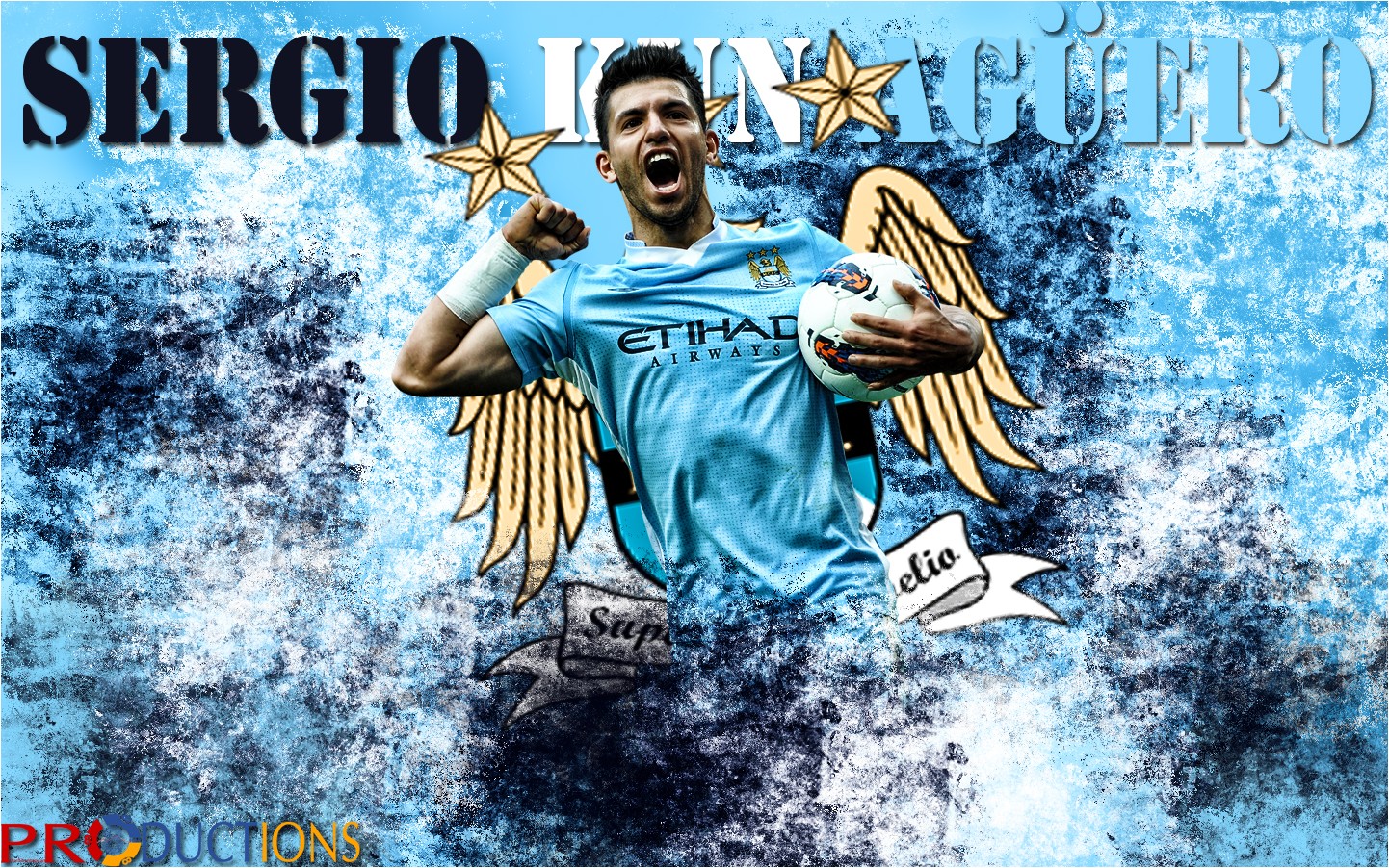 Sergio Aguero Manchester City Wallpapers Download - Kun Aguero Man City - HD Wallpaper 