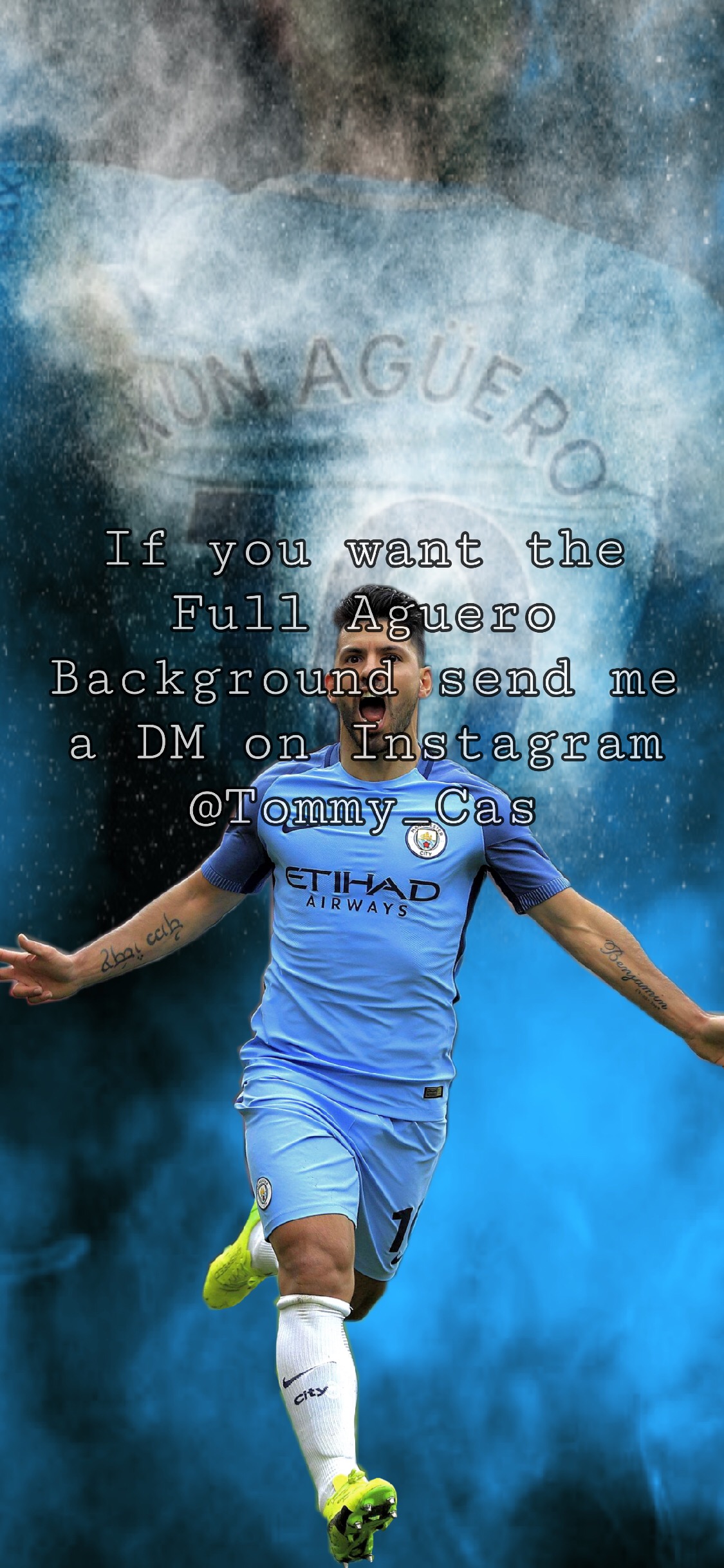 Kun Agüero Background For Iphone/samsung - Player - HD Wallpaper 