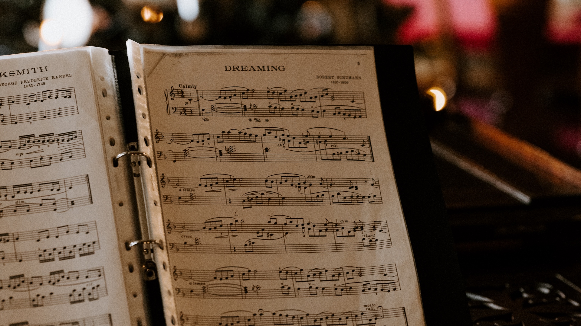 Wallpaper Notebook, Notes, Music, Glare, Bokeh - HD Wallpaper 