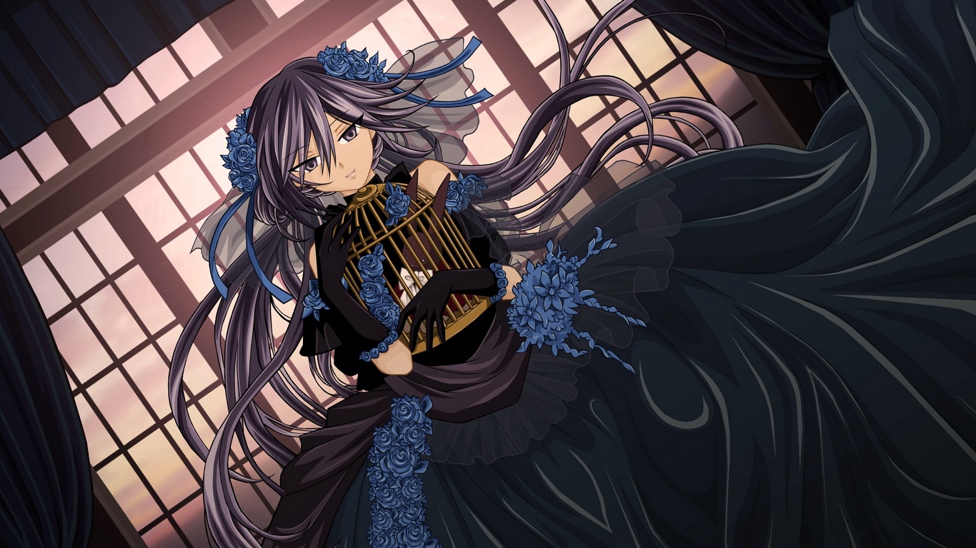 Wallpaper Pandora Hearts, Girl, Dress, Cell, Flowers - Pandora Hearts Wallpaper Alice - HD Wallpaper 