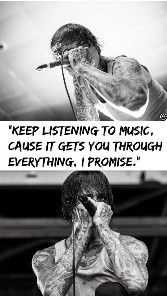 Quote, Rest In Peace, And Rip Image - Mitch Lucker Quotes Keep Listening To Music Cause It - HD Wallpaper 