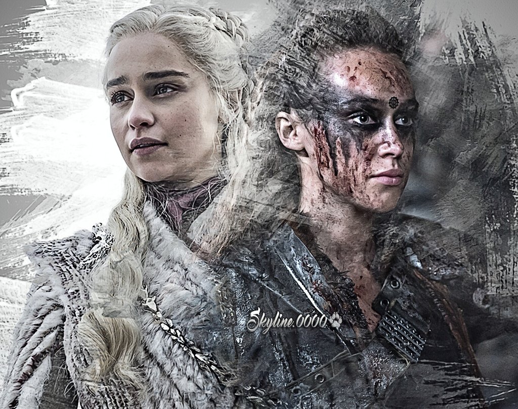 Daenerys Targaryen And Lexa Kom Trikru - HD Wallpaper 
