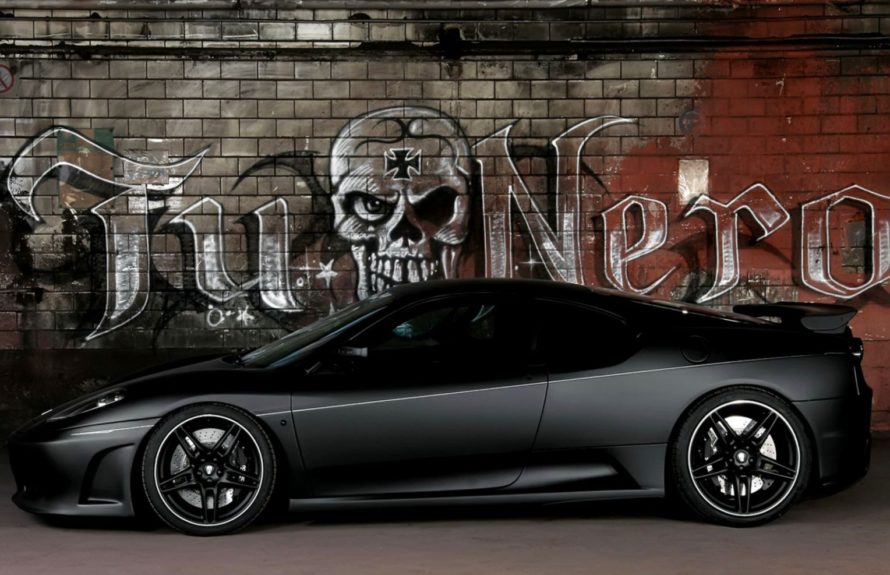 Wallpaper Nero Ferrari - Black Wallpaper Ferrari Car - HD Wallpaper 