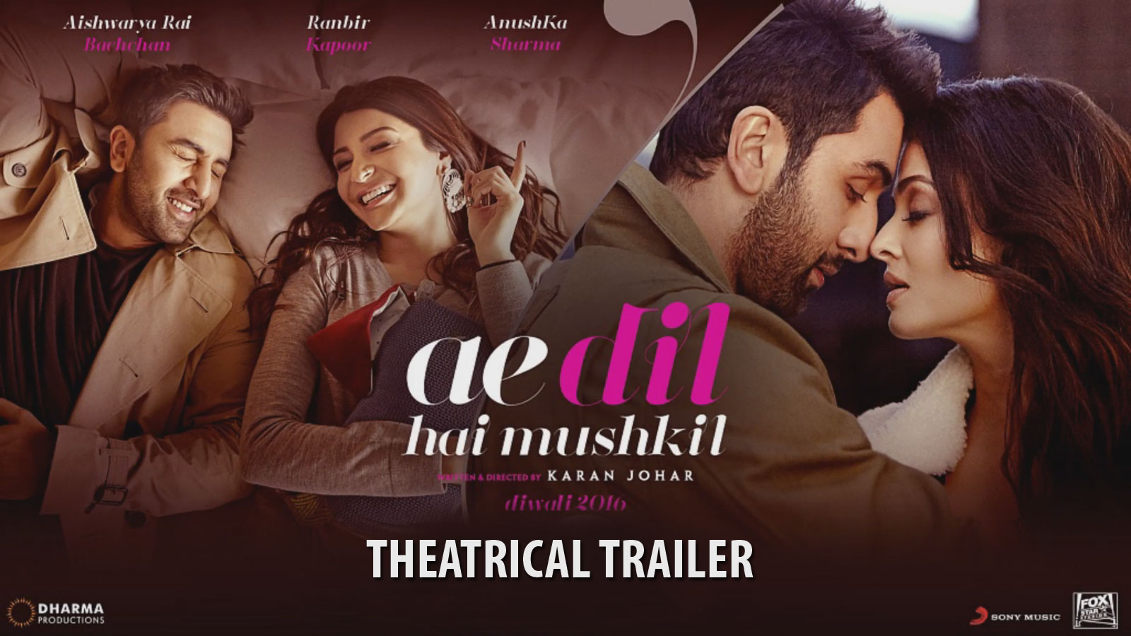 Ae Dil Hai Mushkil Theatrical Trailer Feature Img - Ae Dil Hai Mushkil 2016 - HD Wallpaper 