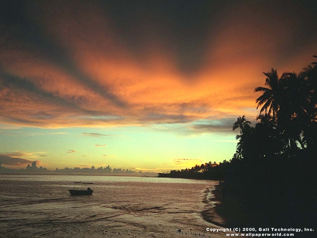 Fiji Sunset - Sunset - HD Wallpaper 