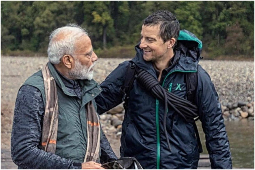 Bear Grylls Says Narendra Modi Was An Example Of Calm - Man Vs Wild Narendra Modi - HD Wallpaper 