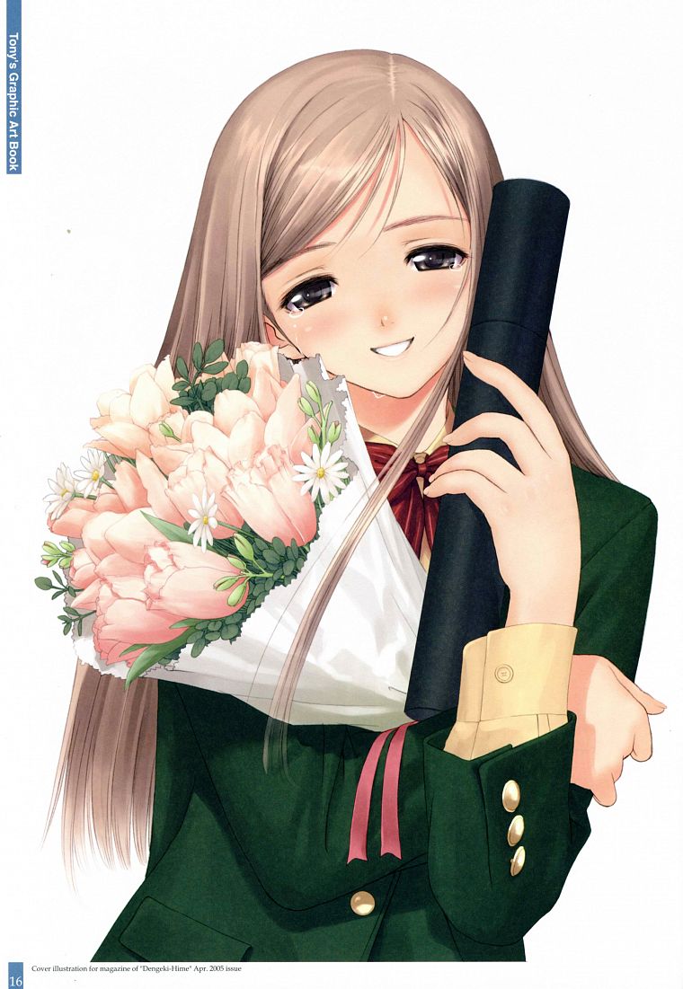 Anime Manga Girl En Couleur - HD Wallpaper 