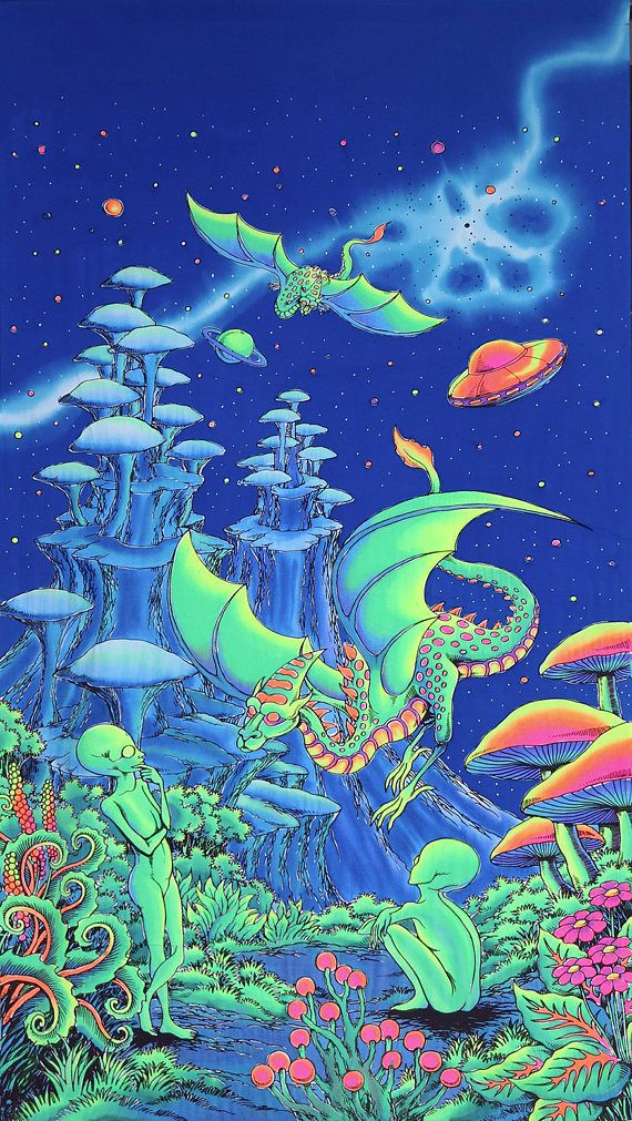 Trippy Art Alien - HD Wallpaper 