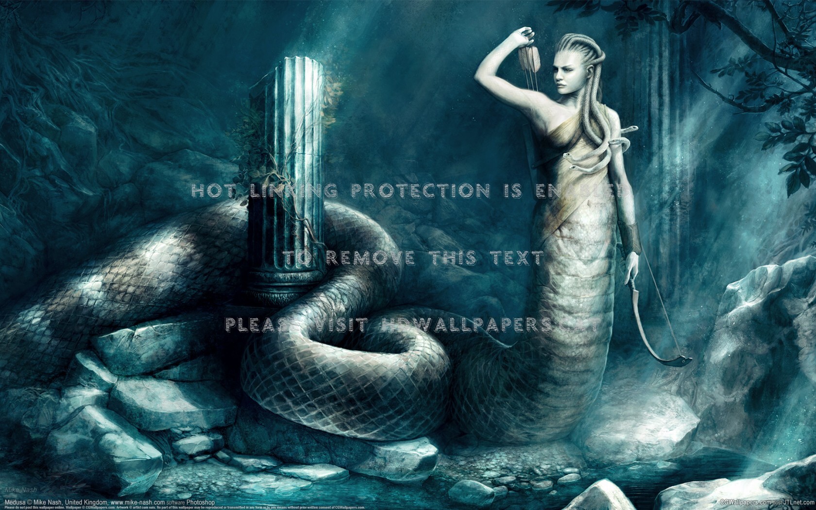Cassiopeia Serpent Woman Game Snake Tail Of - Greek Mythology Medusa Background - HD Wallpaper 