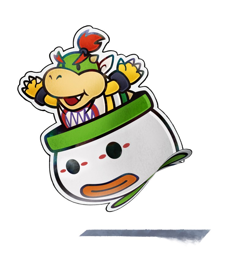 Paper Bowser Jr - Paper Mario Color Splash Bowser Jr - HD Wallpaper 