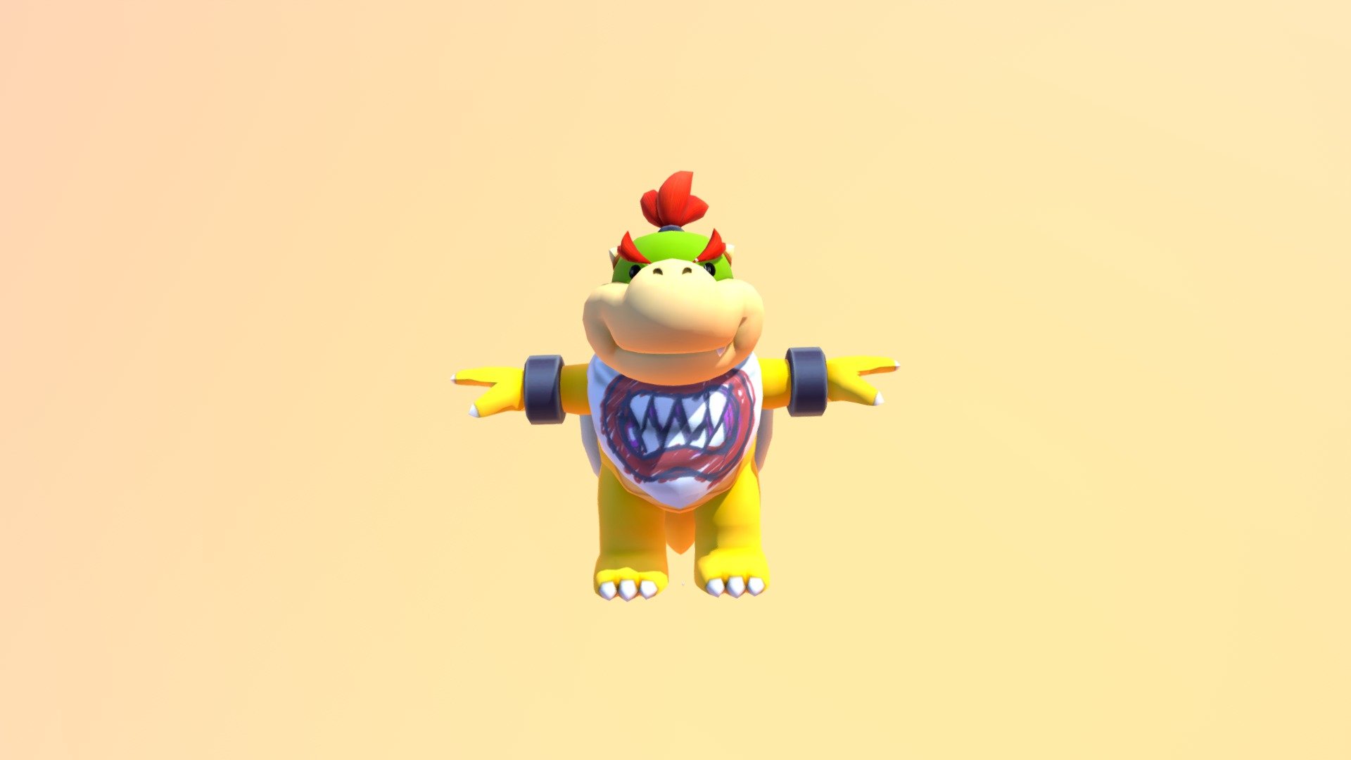 Bowser Jr 3d Model - HD Wallpaper 