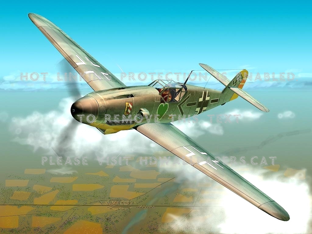 Messerschmitt Bf 109 Digital Wwii Ww2 Bf109 - Messerschmitt Bf 109 - HD Wallpaper 