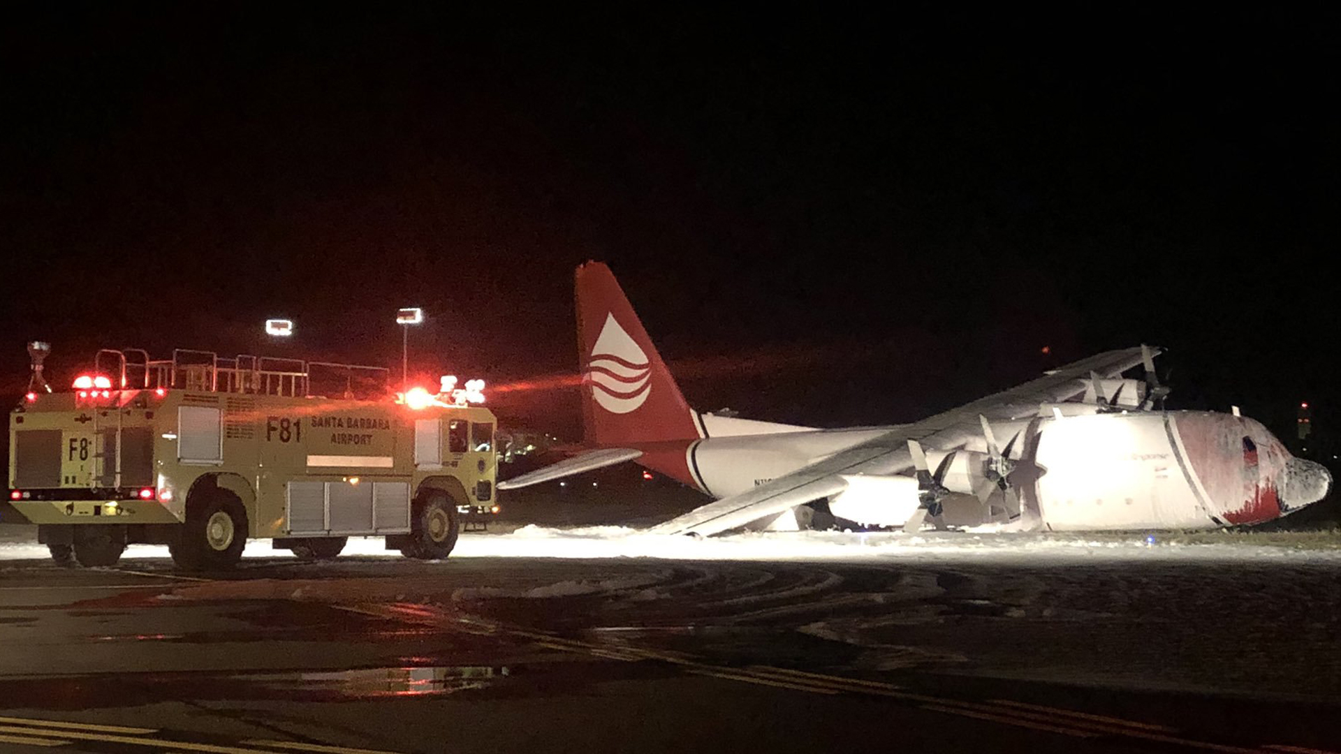 Seven People Escaped Unharmed After A C-130 Airplane - C 130 Crash At Santa Barbara Airport - HD Wallpaper 