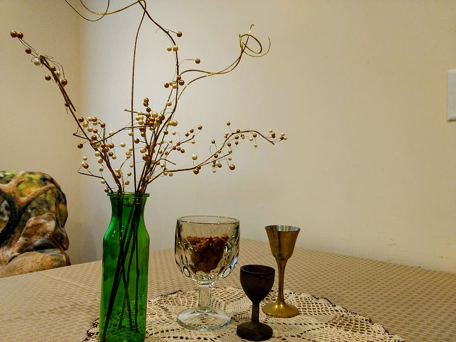 Copa De Cristal, Copa De Metal, Copa De Madera, Adorno, - Ikebana - HD Wallpaper 