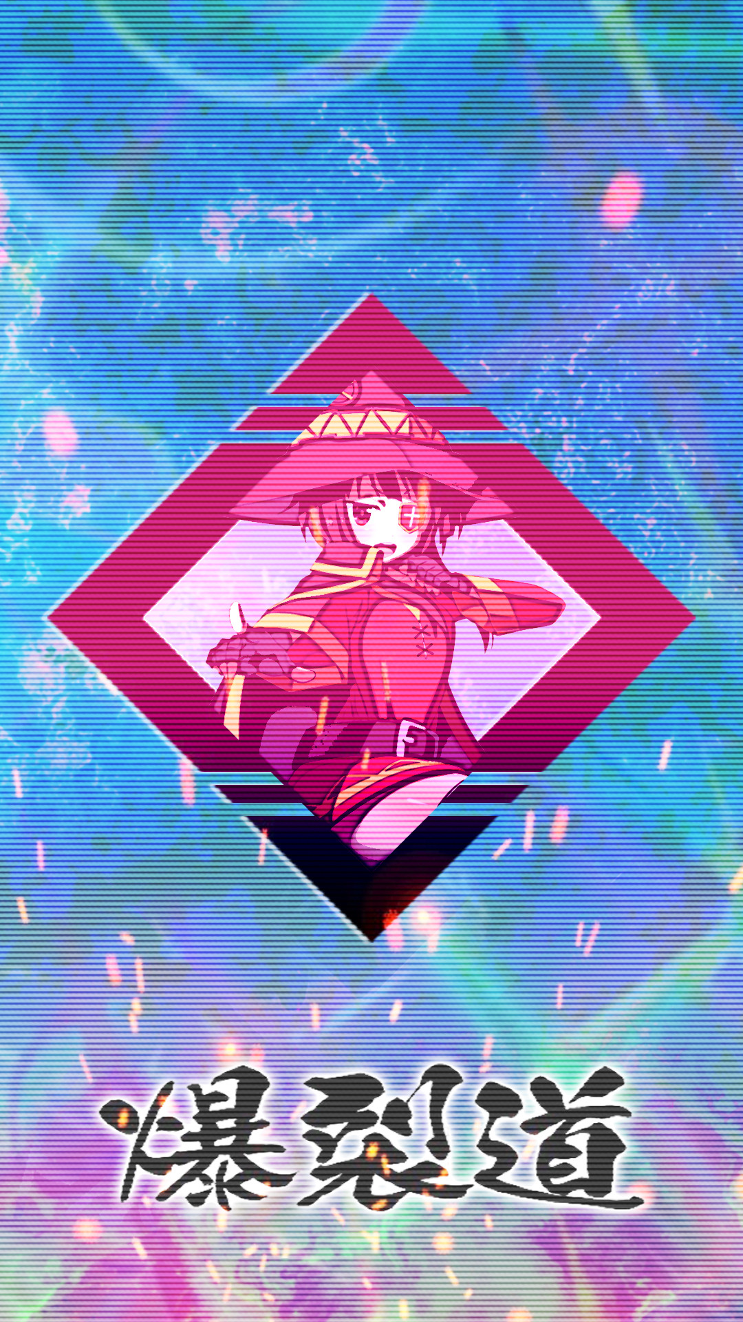Phone Version Of The Meguwave Wallpaper Since Someone - Vaporwave Aesthetic Anime Wallpaper Iphone - HD Wallpaper 