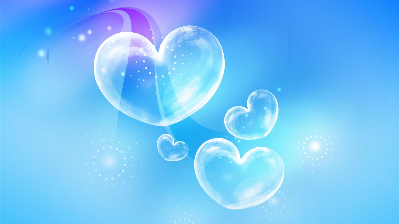 Ps Crystal Wallpaper Effect - Love Bubbles - HD Wallpaper 
