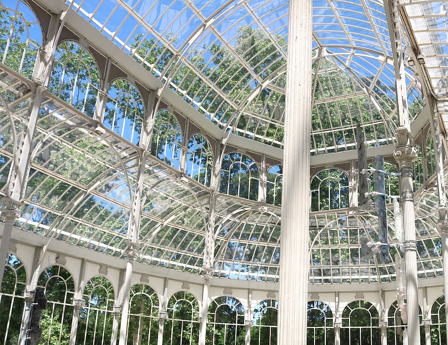 Spain, Palacio De Cristal, Madrid, Transparent, Window, - Commercial Building - HD Wallpaper 