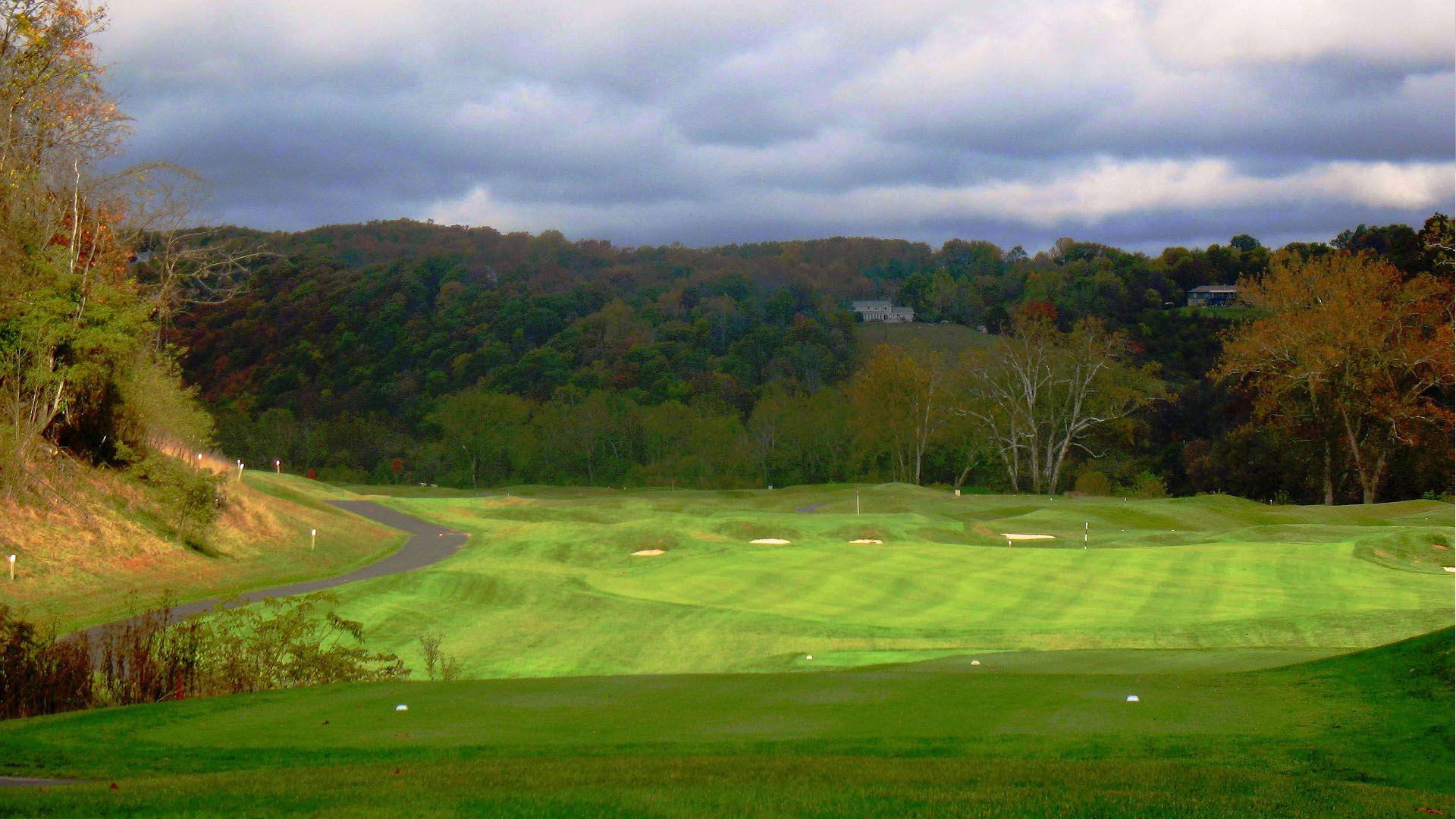 Pete Dye River Golf Course During The Evening - Grass - HD Wallpaper 