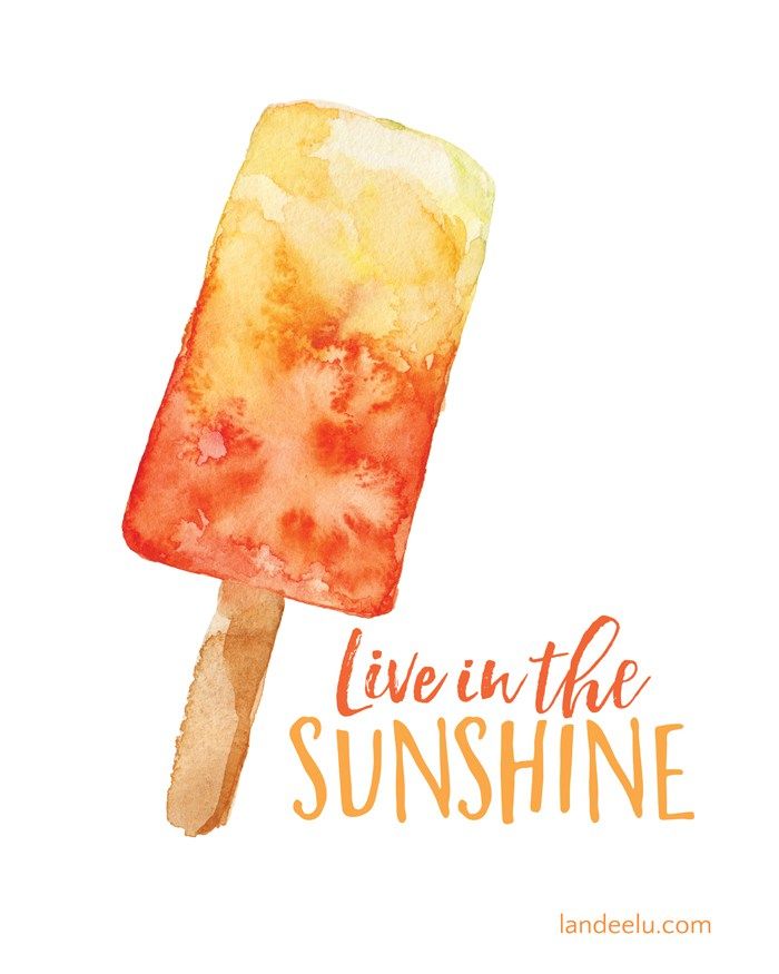 Summer Cute Watercolor Paintings - HD Wallpaper 