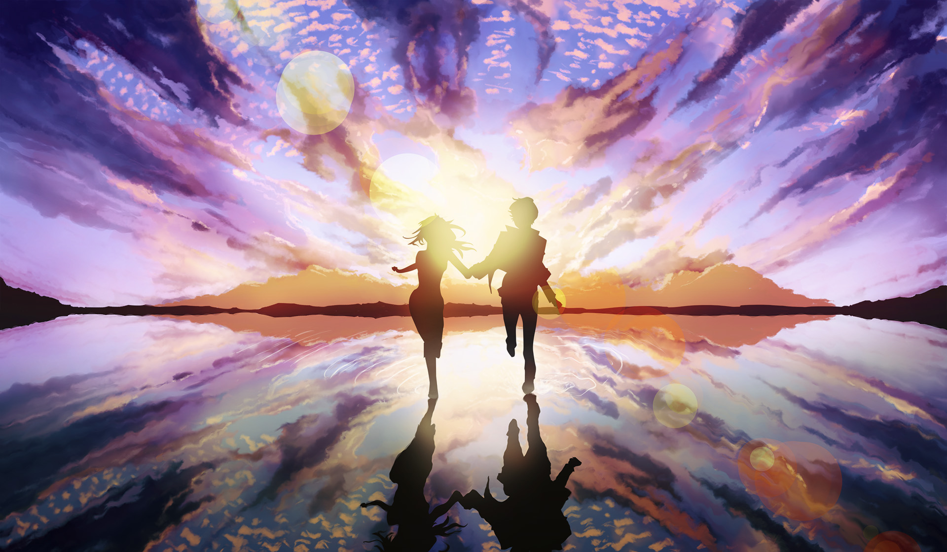 Couple Love Art - HD Wallpaper 