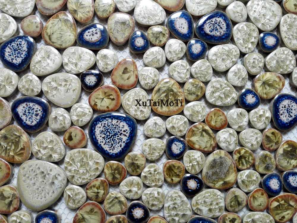 11pcs Porcelain Pebble Mosaic Tile Kitchen Backsplash - Tile - HD Wallpaper 